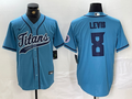 Men's Tennessee Titans Will Levis #8 Blue Player Jerseys