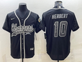 Men's Los Angeles Chargers Justin Herbert #10 Black RFLCTV Limited Jerseys Joint Edition