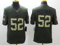 Men's Green Bay Packers Clay Matthews #52 Army Green Game Jerseys