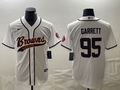 Men's Cleveland Browns Myles Garrett #95 White Game Jerseys Joint Edition