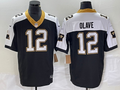 Men's New Orleans Saints Chris Olave #12 Black Vapor F.U.S.E. Limited Jerseys