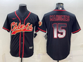 Men's Kansas City Chiefs Patrick Mahomes #15 Black Game Player Jerseys Joint Edition