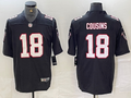 Men's Atlanta Falcons Kirk Cousins #18 Black Game Jerseys