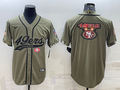 Men's San Francisco 49ers Olive 2022 Salute To Service Retired Player Limited Jerseys