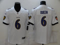 Men's Baltimore Ravens Patrick Queen #6 White Game Jerseys