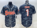 Men's Cincinnati Bengals Ja'Marr Chase #1 Grey Camouflage Fashion Game Jerseys