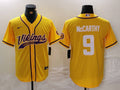 Men's Minnesota Vikings J.J. McCarthy #9 Yellow Game Jerseys
