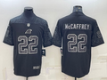 Men's Carolina Panthers Christian McCaffrey #22 Black RFLCTV Limited Jerseys