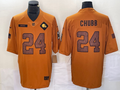 Men's Cleveland Browns Nick Chubb #24 Brown 2023 Salute To Service Limited Jerseys