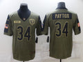 Men's Chicago Bears #34 Walter Payton Brown Game Jerseys