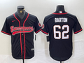 Men's Tampa Bay Buccaneers Graham Barton #62 Black Game Jerseys