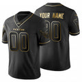 Custom1 Houston Texans Black Golden Limited 100 Jerseys Stitched American Football Jerseys