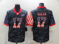 Men's Buffalo Bills Josh Allen #17 Gray Camouflage Game Player Jerseys